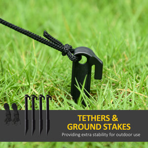 English Elm Homcom 5Ft Inflatable Halloween Ghost & Pumpkin Display With Led Lights, Waterproof & Easy Setup W2225P229595