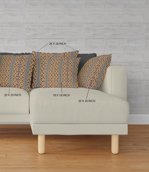 Homeroots 26" X 26" Brown And Yellow Broadcloth Floral Throw Pillow   470626