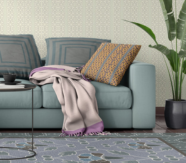 Homeroots 28" X 28" Brown And Yellow Broadcloth Floral Throw Pillow   470627