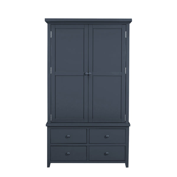 English Elm Topmax Freestanding Pine Wood Kitchen Pantry Cabinet with Wine Rack Gray SP000070AAE
