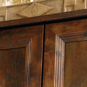 English Elm Storage Cabinet - Versatile Brown Finish With Adjustable Shelves For Stylish Organization In Any Room B356P402803-GIGA