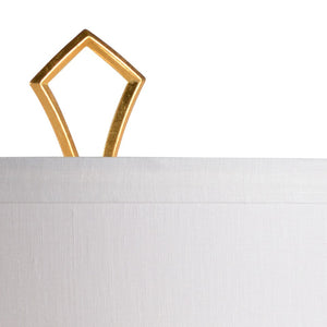 Wildwood Emma Lamp Turkish Blue Glazed Ceramic Table Lamp With Antique Gold Leaf Base, Drum Shade, 32" 47083