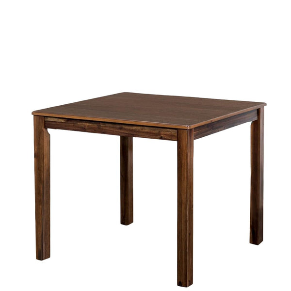 English Elm Transitional Counter Height 3pc Dining Set with USB Charging, Storage Shelves & Padded Seats Walnut 42 L x 41 W x 13 H B2741P381507