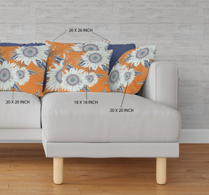 Homeroots 28" X 28" Red And White Broadcloth Floral Throw Pillow   470972