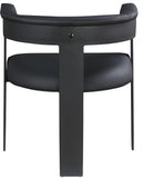 Romeo Black Vegan Leather Dining Chair 470Black-C Meridian Furniture