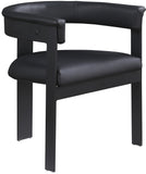 Romeo Black Vegan Leather Dining Chair 470Black-C Meridian Furniture