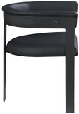 Romeo Black Vegan Leather Dining Chair 470Black-C Meridian Furniture