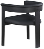 Romeo Black Vegan Leather Dining Chair 470Black-C Meridian Furniture