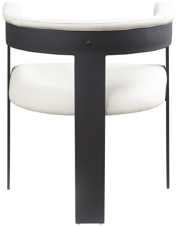 Romeo Cream Vegan Leather Dining Chair 470Cream-C Meridian Furniture