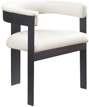 Romeo Cream Vegan Leather Dining Chair 470Cream-C Meridian Furniture