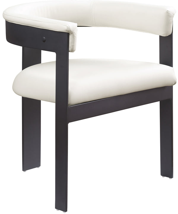 Romeo Cream Vegan Leather Dining Chair 470Cream-C Meridian Furniture