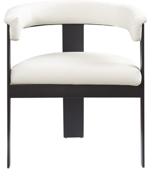 Romeo Cream Vegan Leather Dining Chair 470Cream-C Meridian Furniture