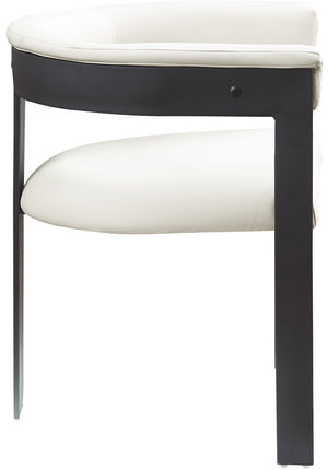 Romeo Cream Vegan Leather Dining Chair 470Cream-C Meridian Furniture