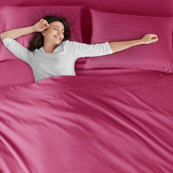 JLA Home Intelligent Design - All All Season Soft Touch Sheet Set – Ultra-Soft Microfiber, Wrinkle-Resistant, OEKO‑TEX Certified Comfort Pink ID20-138