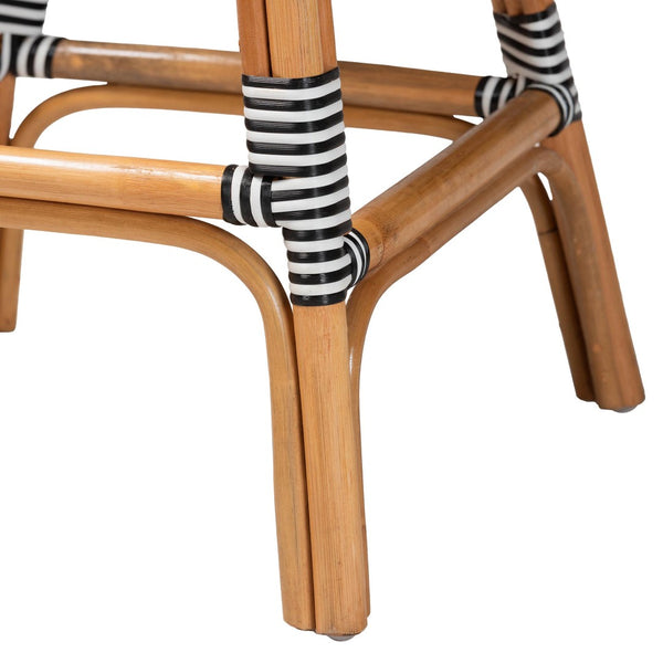 English Elm Classic Rattan and Woven Bistro Counter Stools Set of Two for Kitchen or Breakfast Nook B2750P467794