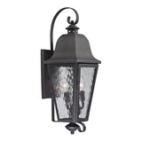 Forged Brookridge 30'' High 3-Light Outdoor Sconce - Charcoal 47102/3 Elk Lighting