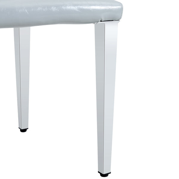 English Elm Four Pu Leather Dining Chairs with Metal Legs Modern Minimalist Set for Stylish Homes W1151P383508