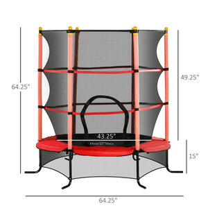 English Elm Soozier 5.3 Foot Kids Trampoline Bungee Spring Free Design Safe Indoor Bouncer W2225P229304