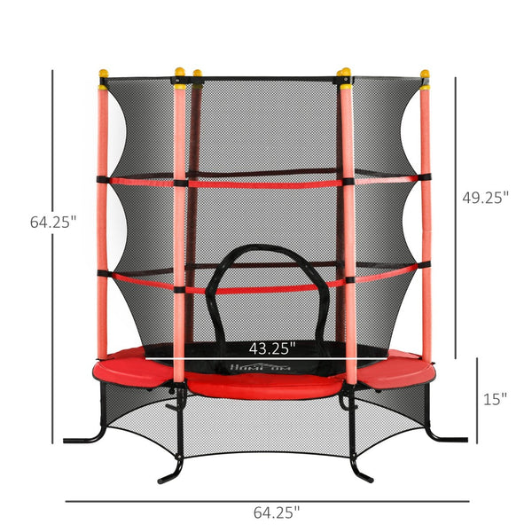 English Elm Soozier 5.3 Foot Kids Trampoline Bungee Spring Free Design Safe Indoor Bouncer W2225P229304