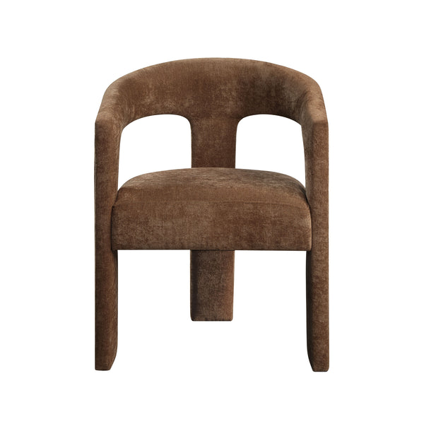 English Elm Leonardo Brown Linen Arm Chair Set of 2 — Padded Cushions, Oak Veneer Base, Travertine Accent, 220lb Limit B2726P316895