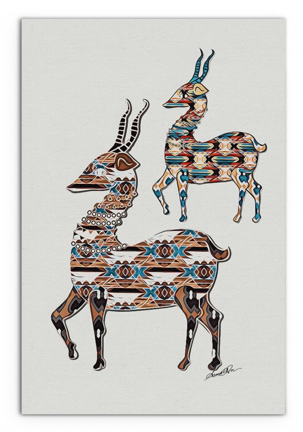HomeRoots Wrapped Canvas Print Wall Art - Elegant Rustic Charm for Home Décor and Perfect Gift for Wildlife Lovers 36" H x 24" W x 3" D 471195