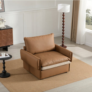 English Elm Modern Oversized Accent Chair – Versatile Single Sofa Lounge For Living Room & Bedroom Comfort W2997P294037