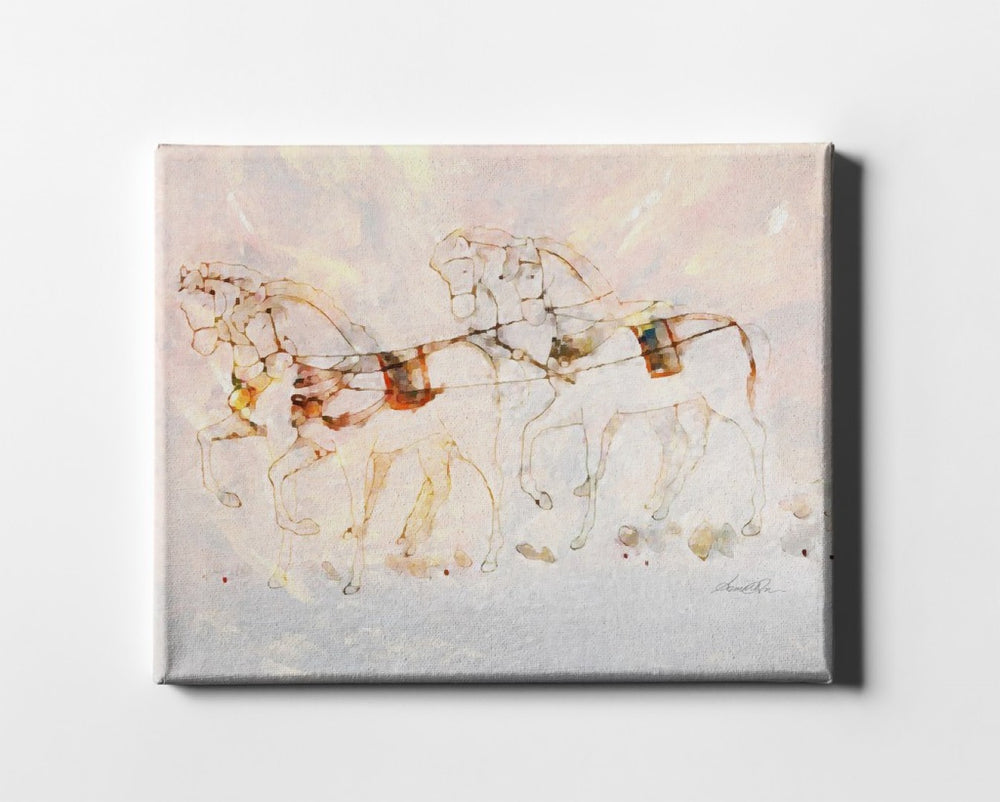 HomeRoots Wrapped Canvas Print Wall Art - Stunning Farm-Inspired Horse Artwork for Your Home Decor Needs 24" H x 36" W x 3" D 471211