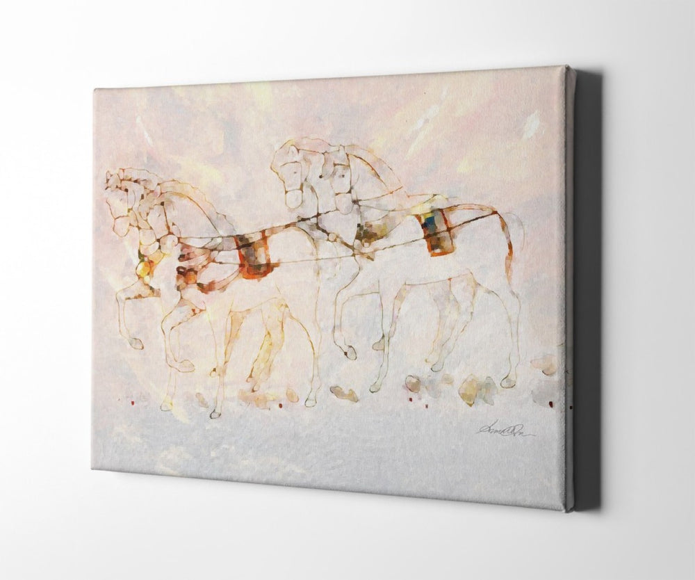 HomeRoots Wrapped Canvas Print Wall Art - Stunning Farm-Inspired Horse Artwork for Your Home Decor Needs 24" H x 36" W x 3" D 471211