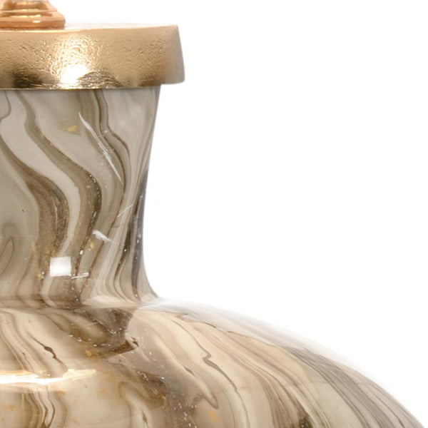 Wildwood Calacatta Luxurious Bottle Lamp With Cream Glass And Flowing Gold Veining For Warm Ambient Light And Style 27.5h x 9.75w x 9.75d 47128