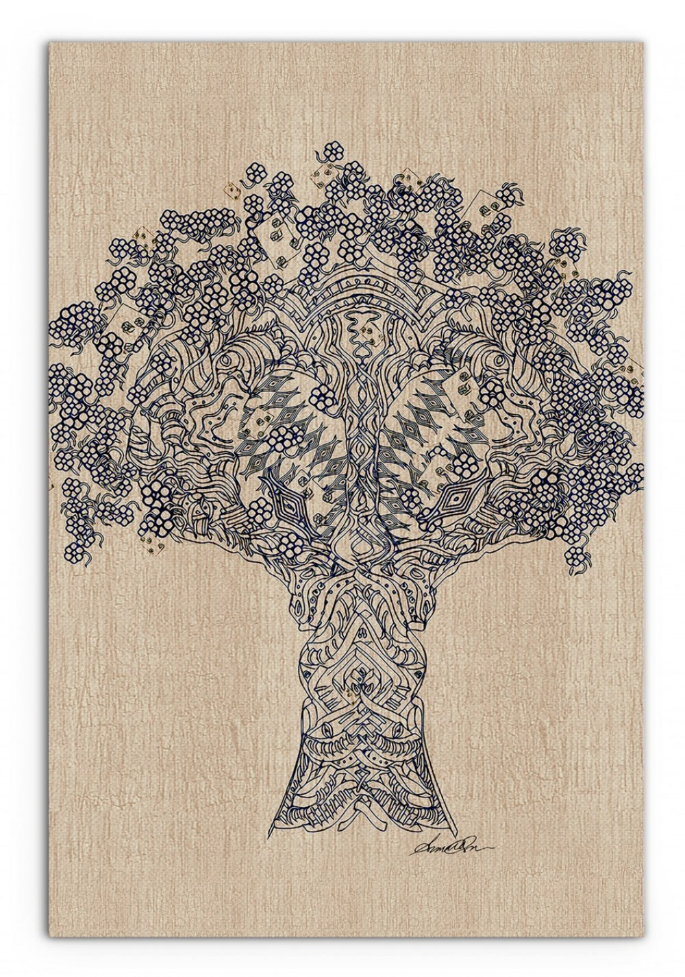 HomeRoots Wrapped Canvas Print Wall Art - Vibrant Tree Design for Modern Décor, Easy Install & Lasting Impact 36" H x 24" W x 3" D 471303