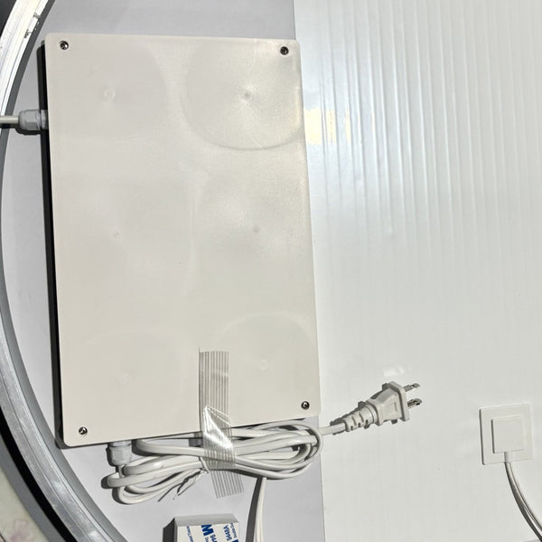 English Elm Wall Mounted Led Bathroom Mirror with Anti Fog Tri Color Lighting and Ip44 Protection W2071P465808
