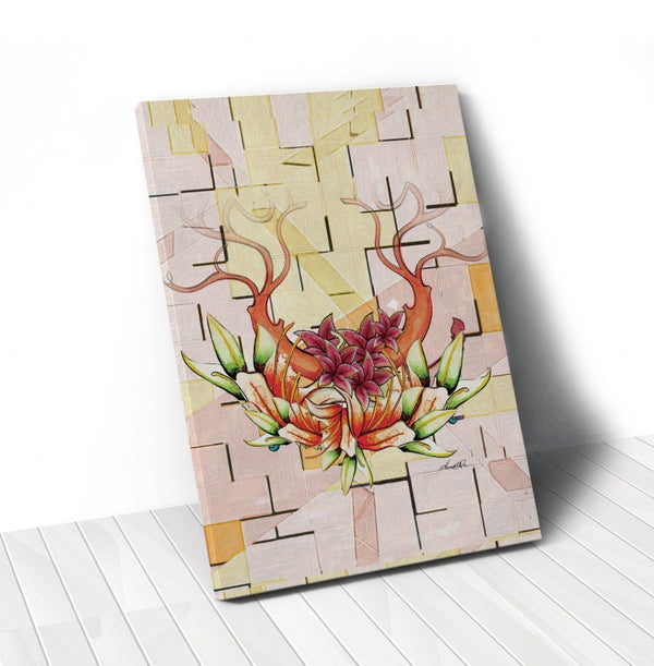 HomeRoots Wrapped Canvas Print Wall Art - Modern Orchid Design for Elegant Home Décor and Effortless Style 24" H x 36" W x 3" D 471339