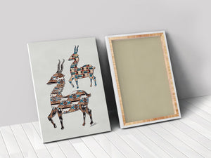 HomeRoots Wrapped Canvas Print Wall Art - Bold Deer Design for Modern Decor, Perfect Gift for Animal Lovers 24" H x 36" W x 3" D 471363