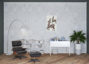 HomeRoots Wrapped Canvas Print Wall Art - Bold Deer Design for Modern Decor, Perfect Gift for Animal Lovers 24" H x 36" W x 3" D 471363