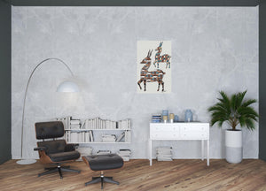 HomeRoots Wrapped Canvas Print Wall Art - Bold Deer Design for Modern Decor, Perfect Gift for Animal Lovers 30" H x 40" W x 3" D 471364