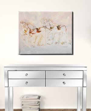 HomeRoots Wrapped Canvas Print Wall Art – Stunning Horse Motif for Rustic Charm in Any Contemporary Space 24" H x 36" W x 3" D 471379