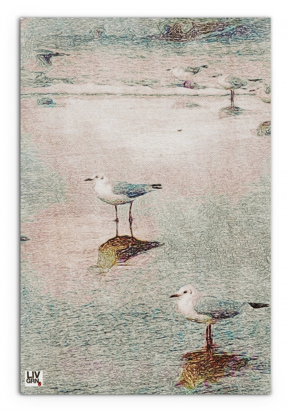 HomeRoots Wrapped Canvas Print Wall Art - Elegant Bird Design for Modern Spaces, Gift-Ready Home Decor Piece 40" H x 60" W x 3" D 471397