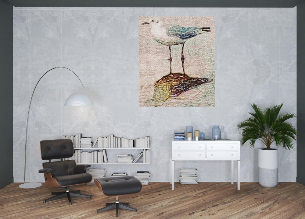 HomeRoots Wrapped Canvas Print Wall Art - Elegant Bird Design for Modern Spaces, Gift-Ready Home Decor Piece 40" H x 60" W x 3" D 471397