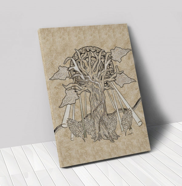 HomeRoots Wrapped Canvas Print Wall Art - Modern Tree Design for Stylish Home Décor and Easy Hanging 40" H x 60" W x 3" D 471441