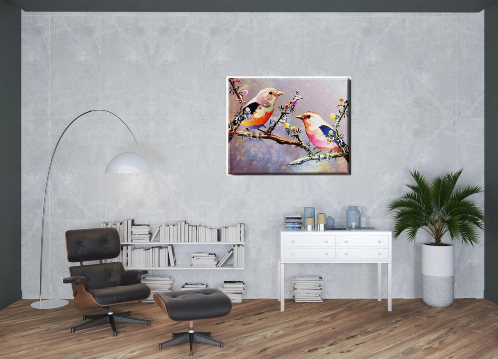 HomeRoots Wrapped Canvas Print Wall Art - Striking Bird Motif, Museum-Quality Finish for Stunning Home Décor 40" H x 60" W x 3" D 471445