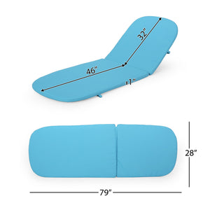 English Elm Christopher Knight Home® - 68020.00Cush-Blu Stylish Blue Chaise Lounge Cushions For Outdoor Relaxation, Set Of 2 - Water-Resistant! N775P230183U
