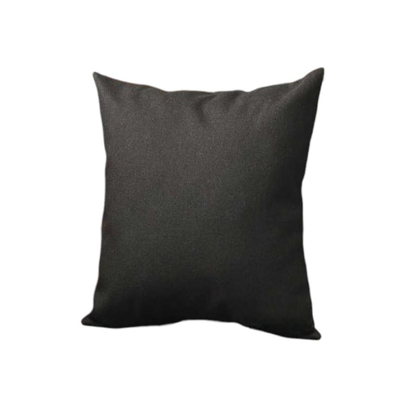 Homeroots Set Of Two 18" Black Fabric Throw Pillows   471699