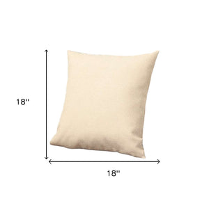 Homeroots Set Of Two 18" Ivory Fabric Throw Pillows   471700