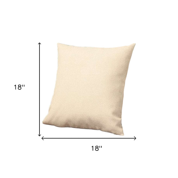 Homeroots Set Of Two 18" Ivory Fabric Throw Pillows   471700