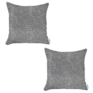 Homeroots Set Of Two Black And Gray Throw Pillow   471702