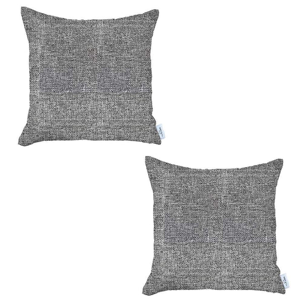 Homeroots Set Of Two Black And Gray Throw Pillow   471702