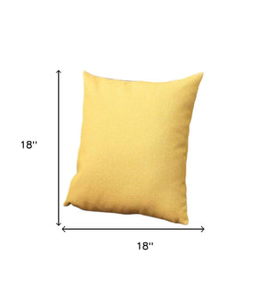 Homeroots Set Of Two 18" Yellow Fabric Throw Pillows   471703