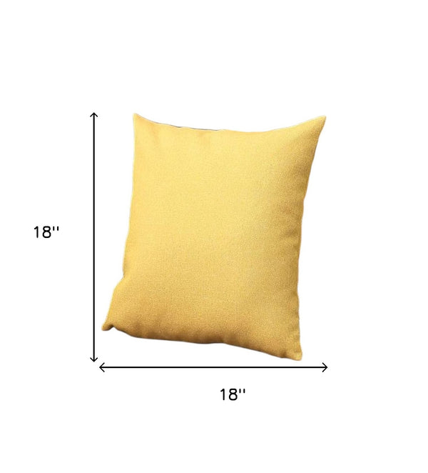 Homeroots Set Of Two 18" Yellow Fabric Throw Pillows   471703