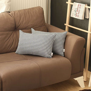 Homeroots Set Of Two 12" X 20" Black And White Throw Pillow   471709