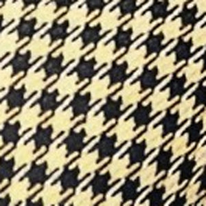 Homeroots Set Of Two 18" Yellow And Black Houndstooth Fabric Throw Pillows   471710